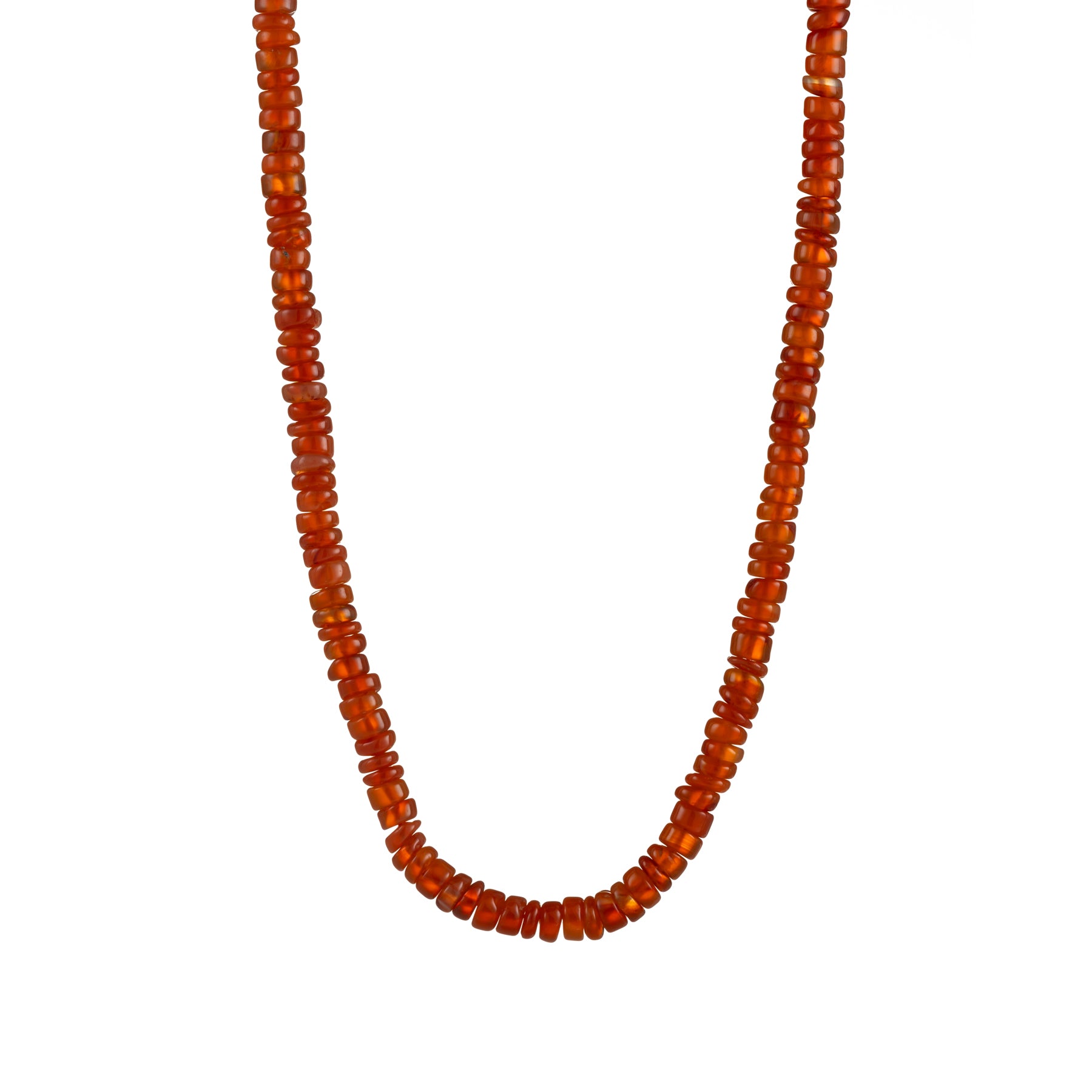 Rondelles Carnelian Semi Precious Stones Necklace