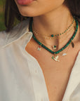 Mini Enamel Lebanese House Pendant With Clasp