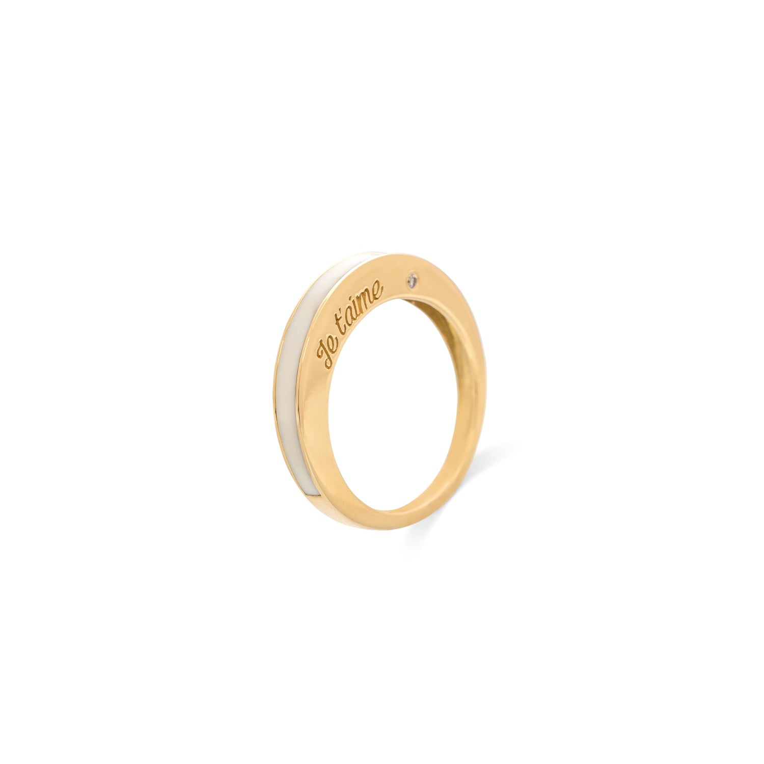 Je T’aime With A Diamond And Enamel Ring