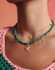 Rondelles Malachites Semi Precious Stones Necklace