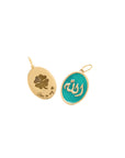 Medallion Enamel Allah Pendant Without Chain