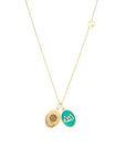 Medallion Enamel Allah Pendant Without Chain