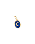 Tiny Medallion Enamel Moon Pendant