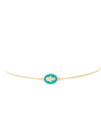 Tiny Medallion Enamel Fatima Bracelet