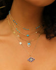 Evil Eye With Stones Choker
