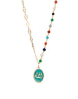 Medallion Enamel Allah Pendant Without Chain