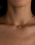 Sunset Crush Pink Saphire Necklace