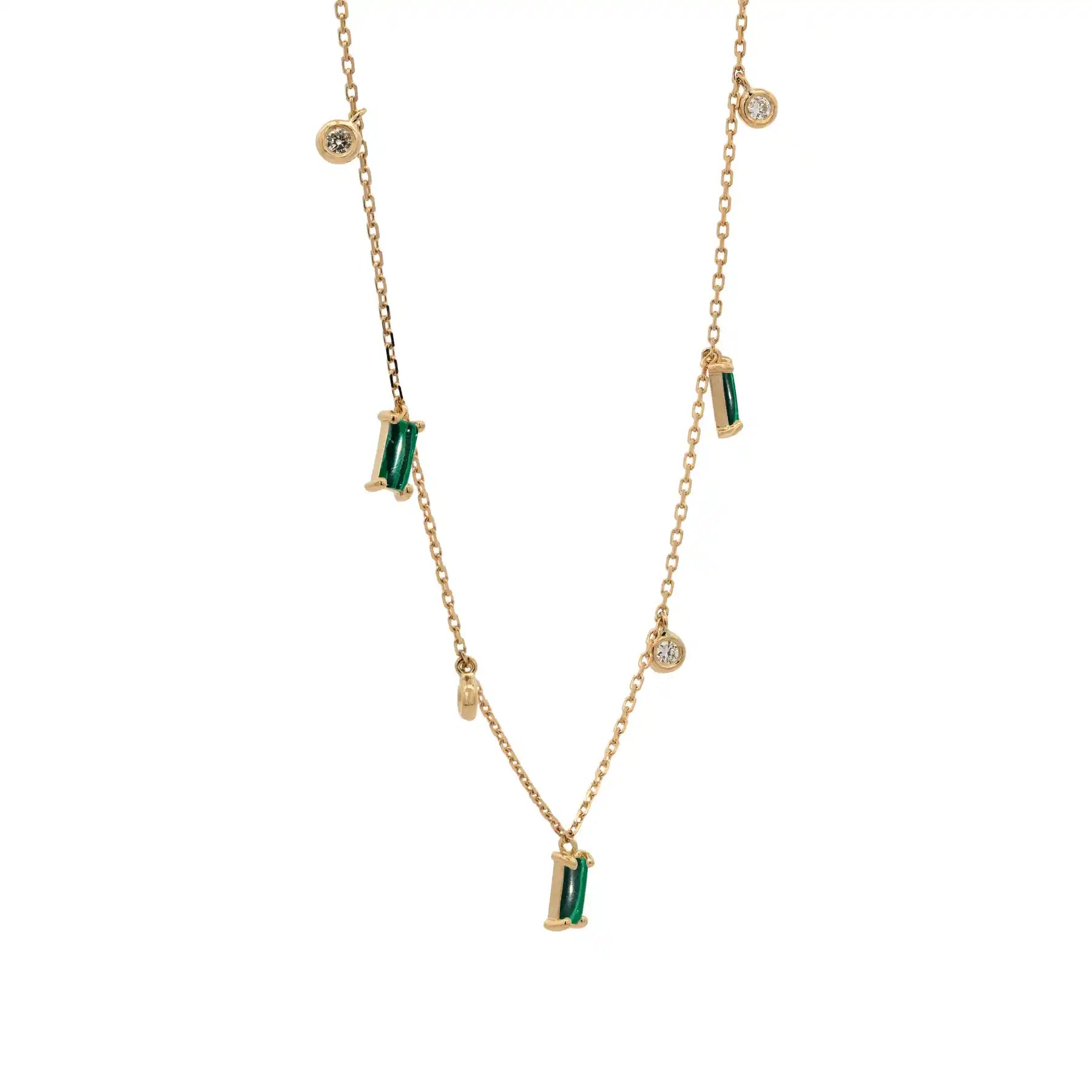 Diamonds And Rectangles Pompons Necklace