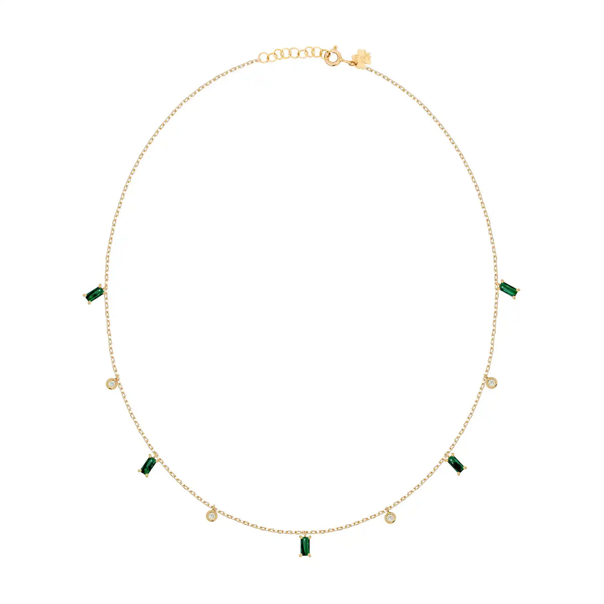 Diamonds And Rectangles Pompons Necklace