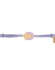 Tiny Medallion Enamel Our Lady Cord Bracelet