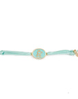 Tiny Medallion Enamel Allah Cord Bracelet
