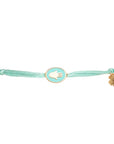 Tiny Medallion Enamel Fatima Cord Bracelet - Kids
