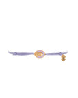 Tiny Medallion Enamel Saint Charbel Cord Bracelet