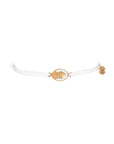 Tiny Medallion Enamel Saint Charbel Cord Bracelet