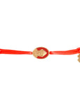 Tiny Medallion Enamel Saint Charbel Cord Bracelet