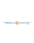 Tiny Medallion Enamel Angel Cord Bracelet