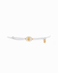 Tiny Medallion Enamel Angel Cord Bracelet
