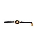 Tiny Medallion Enamel Cedar Cord Bracelet