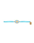 Tiny Medallion Enamel Cedar Cord Bracelet