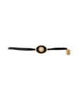 Tiny Medallion Enamel Sun Cord Bracelet