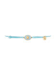 Tiny Medallion Enamel Sun Cord Bracelet