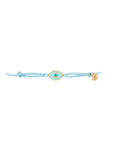 Tiny Medallion Enamel Eye Cord Bracelet