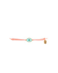 Tiny Medallion Enamel Eye Cord Bracelet
