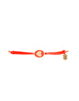Tiny Medallion Enamel Heart Cord Bracelet