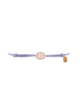 Tiny Medallion Enamel Clover Cord Bracelet