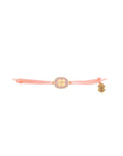 Tiny Medallion Enamel Clover Cord Bracelet