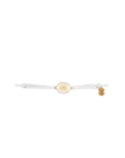 Tiny Medallion Enamel Clover Cord Bracelet