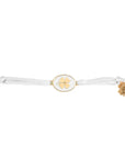 Tiny Medallion Enamel Clover Cord Bracelet