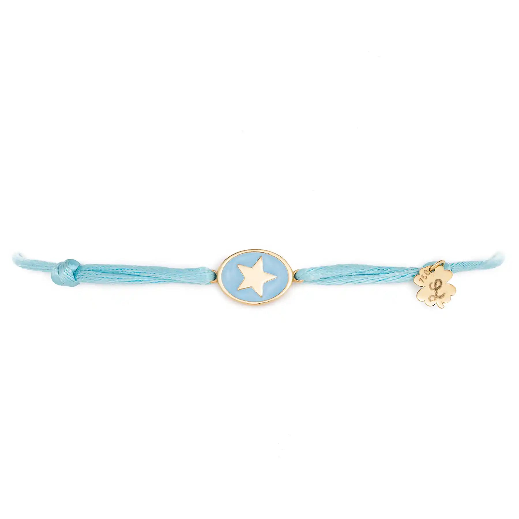 Tiny Medallion Enamel Star Cord Bracelet - Kids