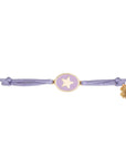 Tiny Medallion Enamel Star Cord Bracelet