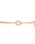 Tiny Medallion Enamel Star Cord Bracelet