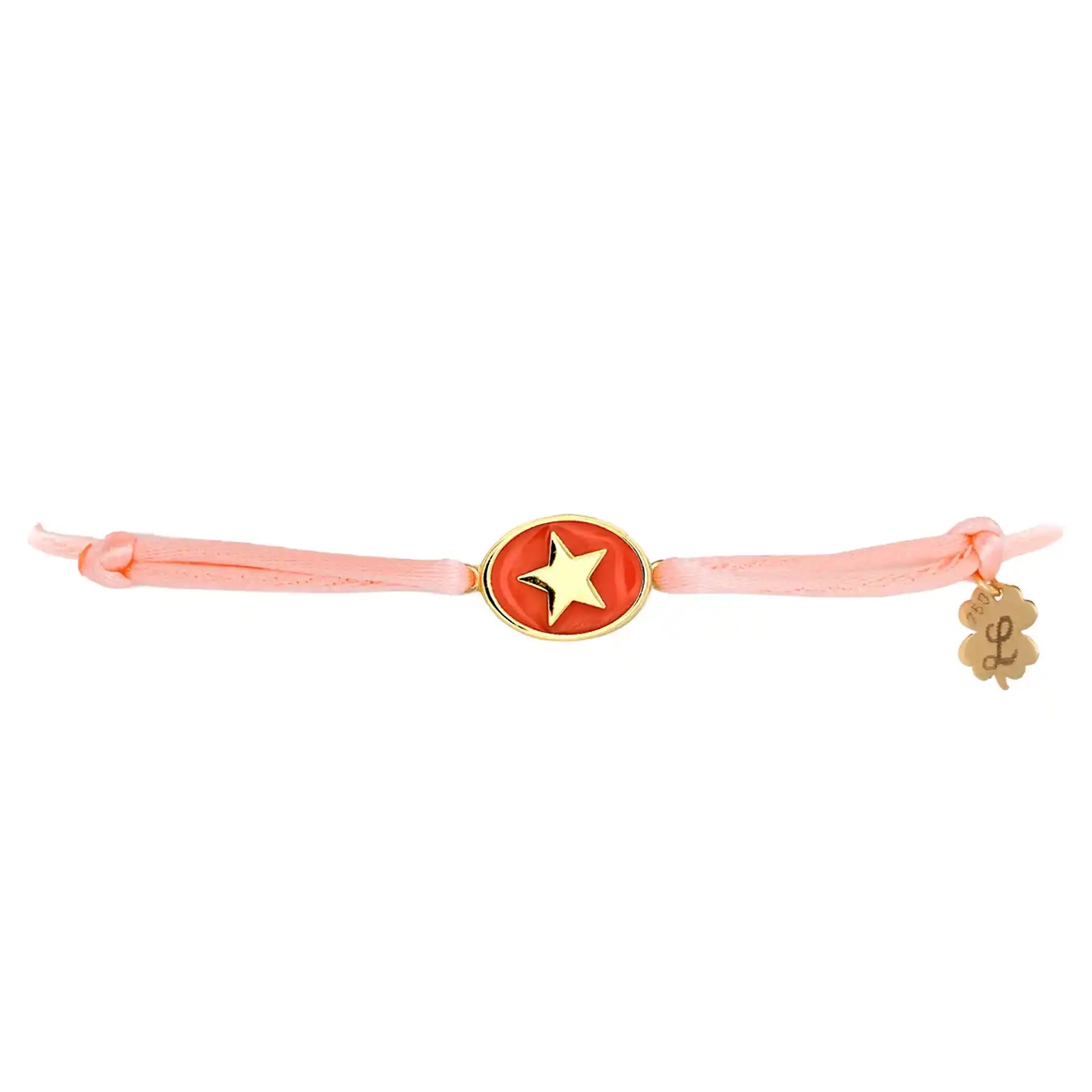 Tiny Medallion Enamel Star Cord Bracelet - Kids