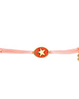 Tiny Medallion Enamel Star Cord Bracelet