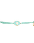 Tiny Medallion Enamel Star Cord Bracelet
