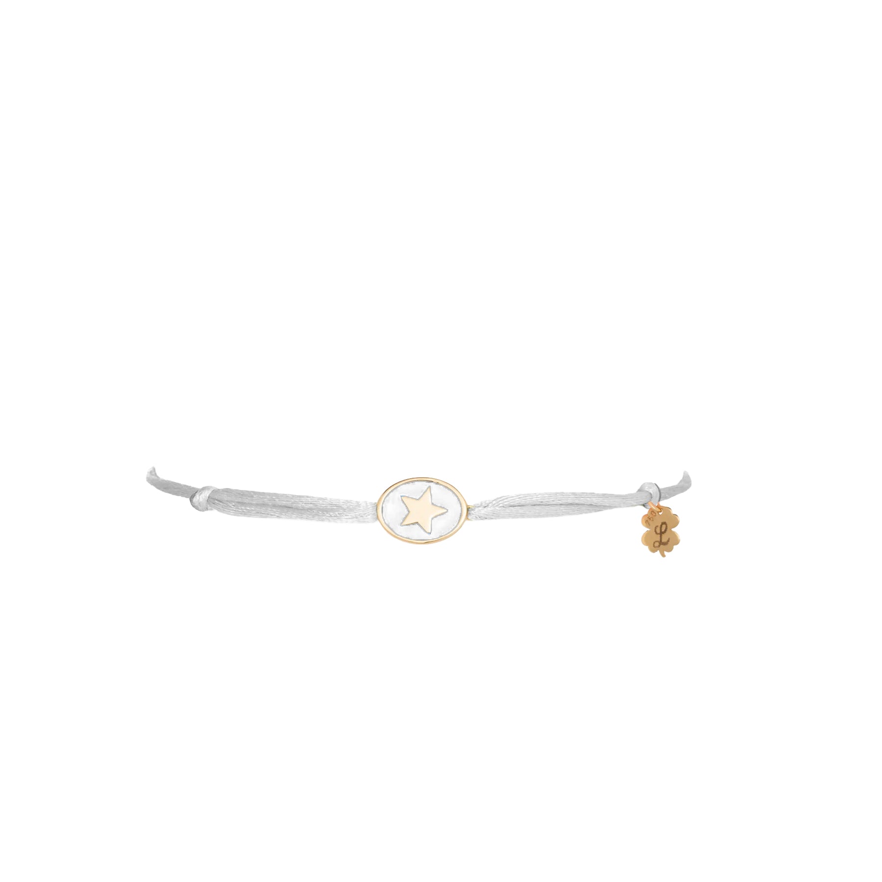 Tiny Medallion Enamel Star Cord Bracelet