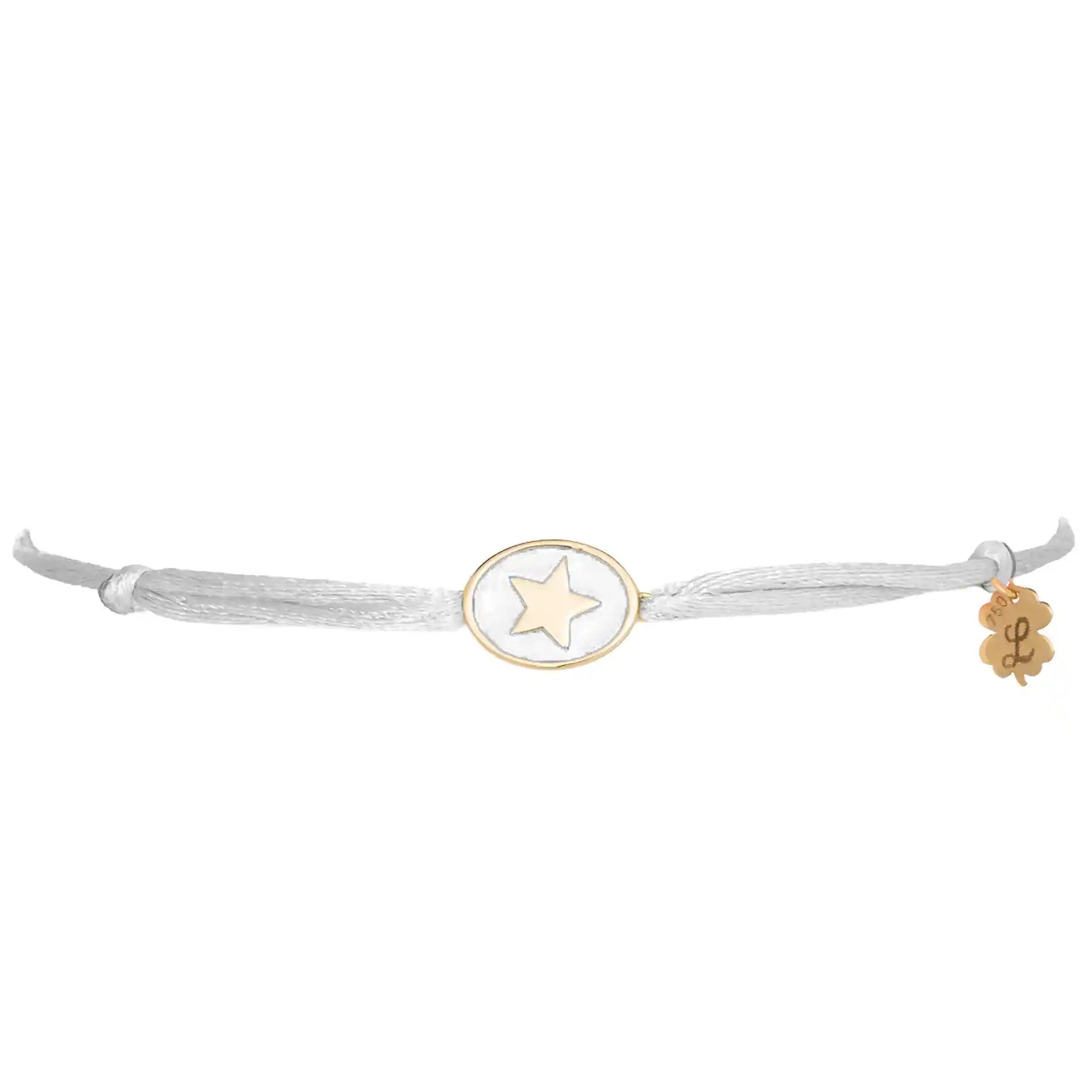 Tiny Medallion Enamel Star Cord Bracelet - Kids