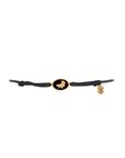 Tiny Medallion Enamel Africa Cord Bracelet