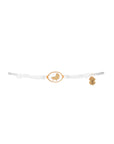 Tiny Medallion Enamel Africa Cord Bracelet