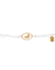 Tiny Medallion Enamel Africa Cord Bracelet