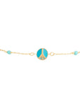 Peace Enamel Grigri Bracelet