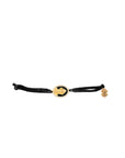 Tiny Medallion Diamonds Enamel Saint Charbel Cord Bracelet