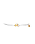 Tiny Medallion Diamonds Enamel Saint Charbel Cord Bracelet