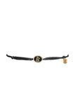 Tiny Medallion Diamonds Enamel Allah Cord Bracelet