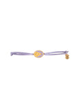 Tiny Medallion Diamonds Enamel Our Lady Cord Bracelet
