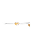 Tiny Medallion Diamonds Enamel Our Lady Cord Bracelet