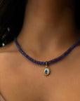 Rondelles Tanzanite Semi Precious Stones Necklace